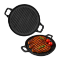 YOKO Patelnia Żeliwna Grillowa 28cm