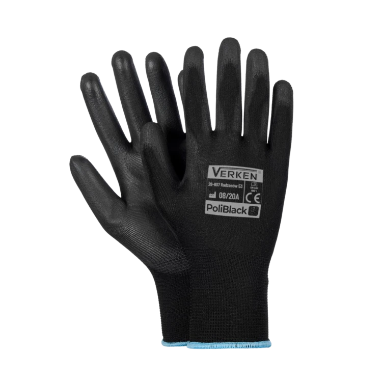 Rękawice ochronne  PoliBlack rozmiar-10