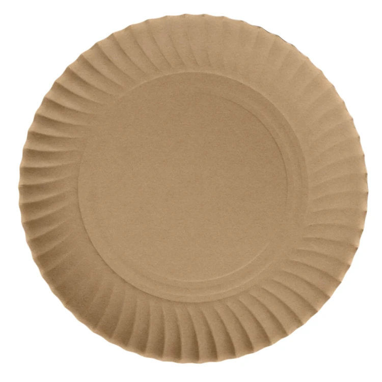 Talerze Papierowe Kraft 18cm (50szt.) Clarina