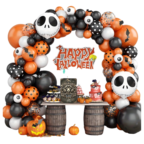 Girlanda Balonowa Zestaw balonów Halloween  Czaszka 116 elementów