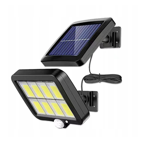 Lampa Solarna LED Czujnik Ruchu Zmierzchu Naświetlacz Zewnętrzny 4W