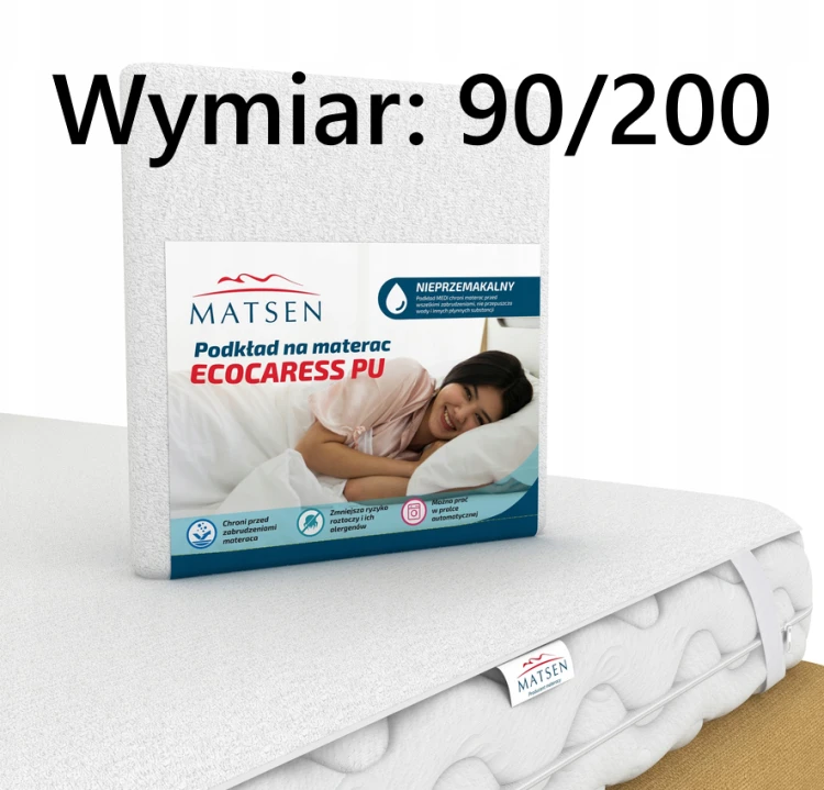 Podkład na materac ECOCARESS PU 90/200