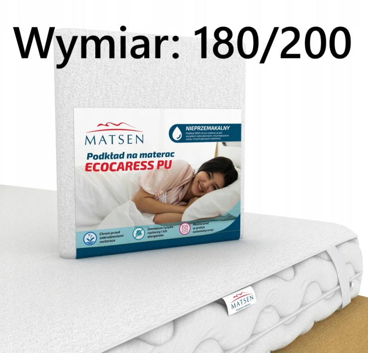 Podkład na materac ECOCARESS PU 180/200