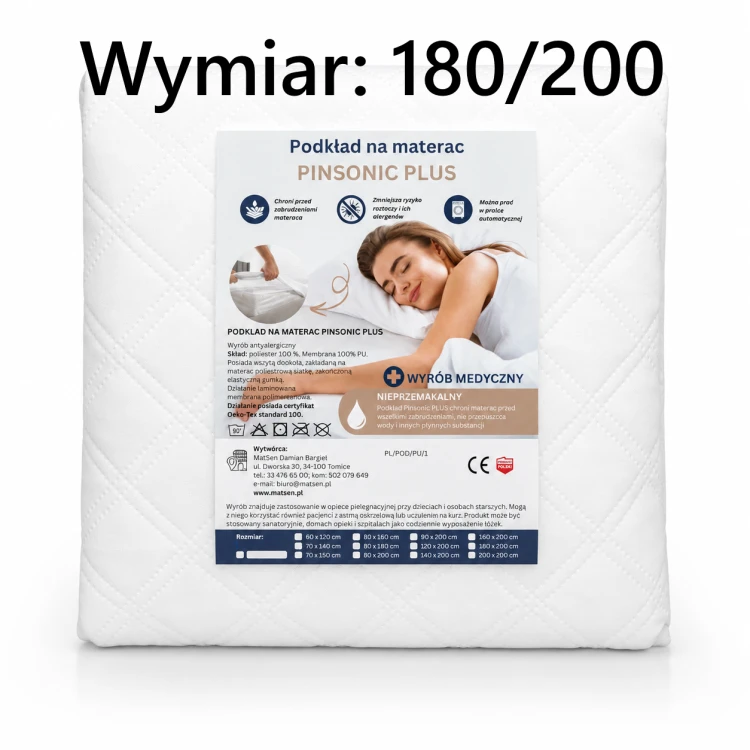 Podkład na materac PINSONIC PLUS 180/200 Matsen