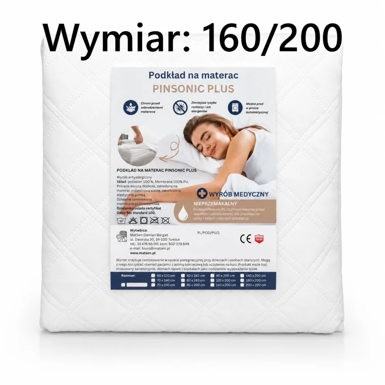 Podkład na materac PINSONIC PLUS 160/200 Matsen