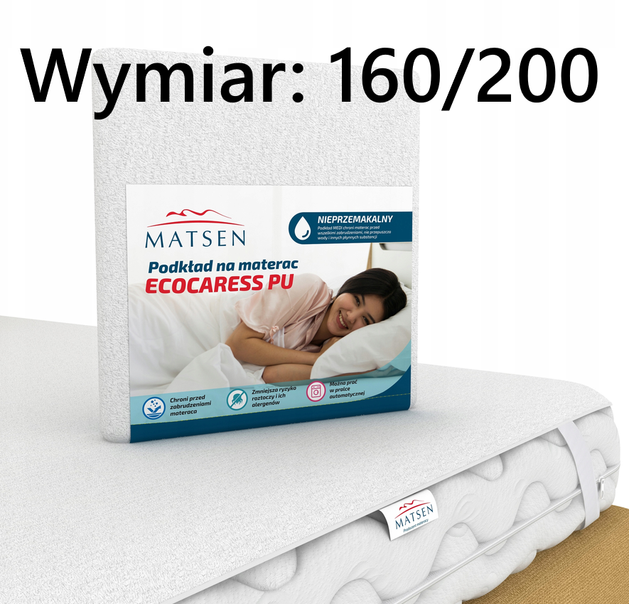 Podkład na materac ECOCARESS PU 160/200