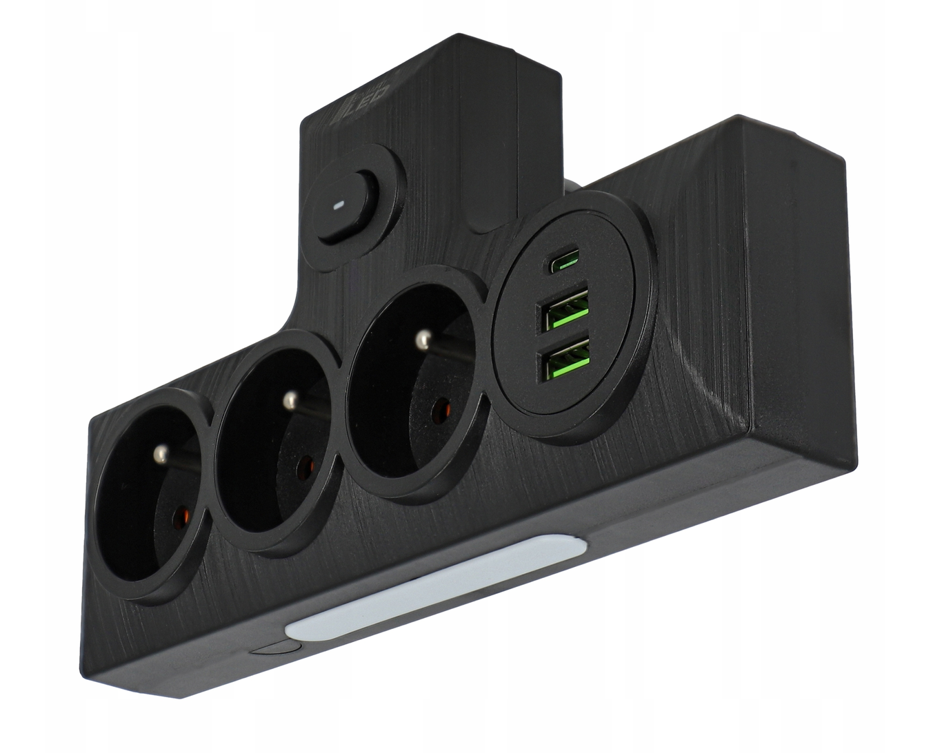 Przedłużacz Listwa Zasilająca Rozdzielacz 230V 2xUSB 1xUSBC + Lampka