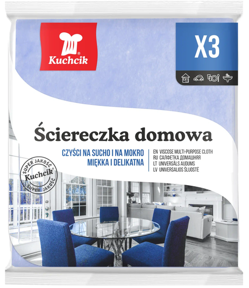 Ścierka Domowa Kuchcik, wiskoza - 3szt.