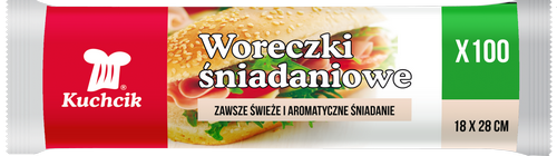 Woreczki Śniadaniowe Kuchcik Foliowe 18x28 - 100szt